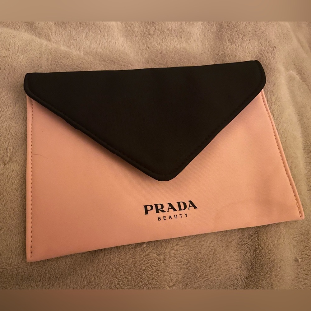 Prada Beauty Makeup Bag. Pink and Black with Black Interior. Brand New!!!!